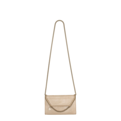 Falabella Polyester Wallet On Chain - Gold