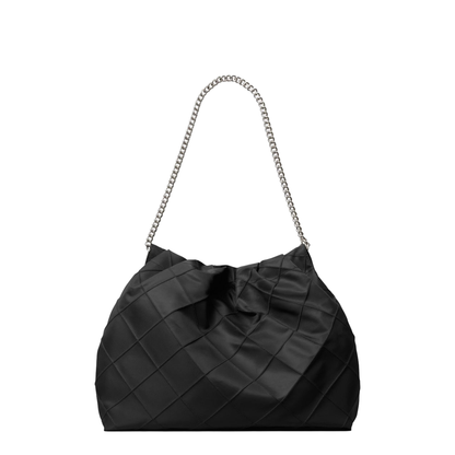 Fleming Nylon Hobo Bag - Black