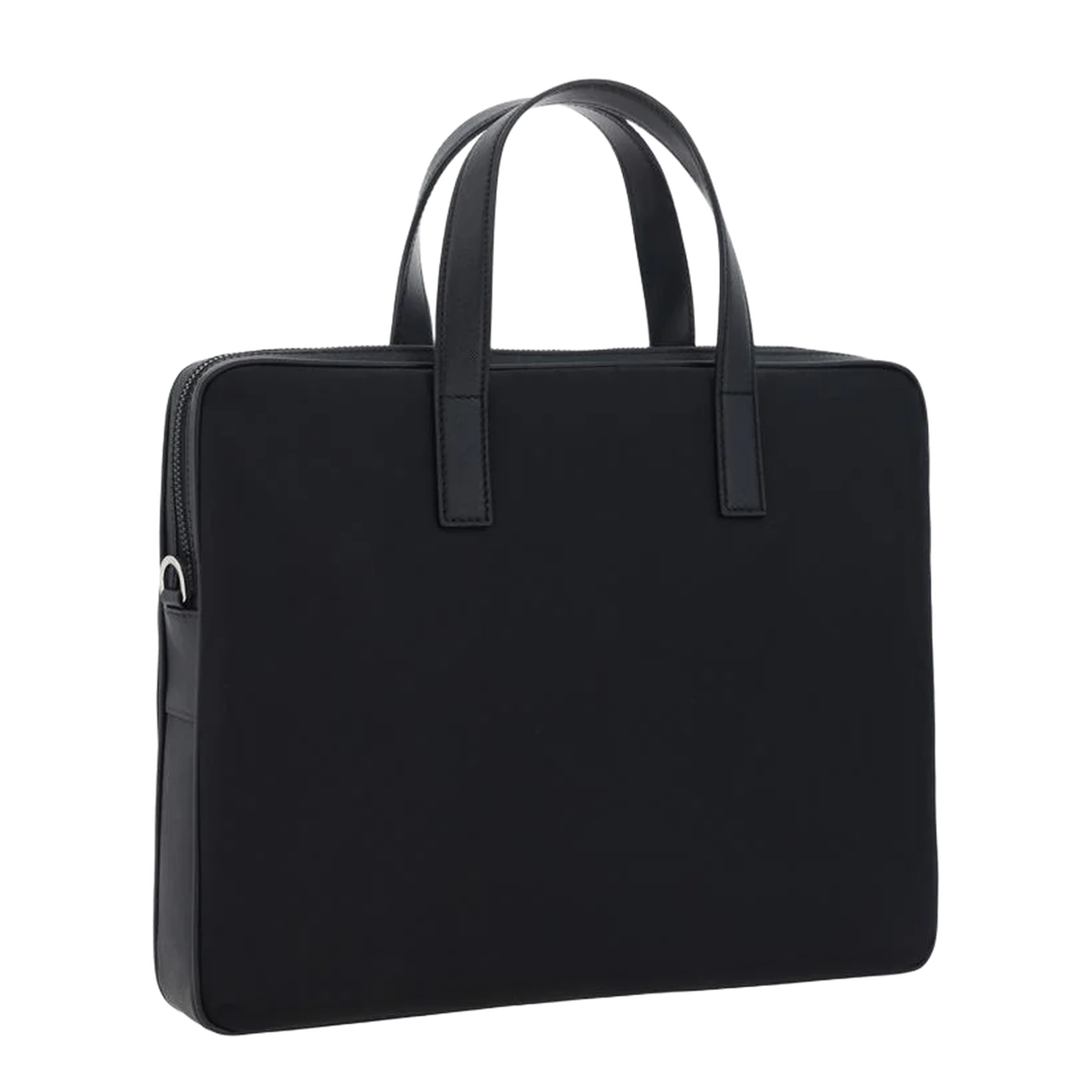 Re-Nylon Leather-Trimmed Briefcase