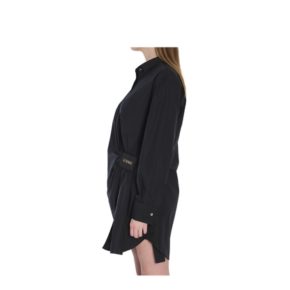 Shirt Dress in Cotton Black