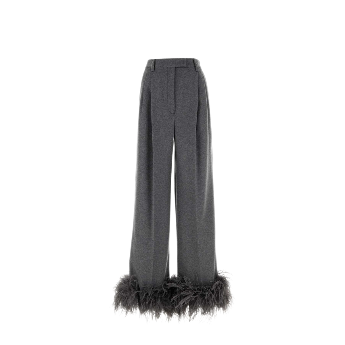 MAYFEYR - Prada - Grey Cashmere Wide Leg Pant - P263HPSOOO133CF0031