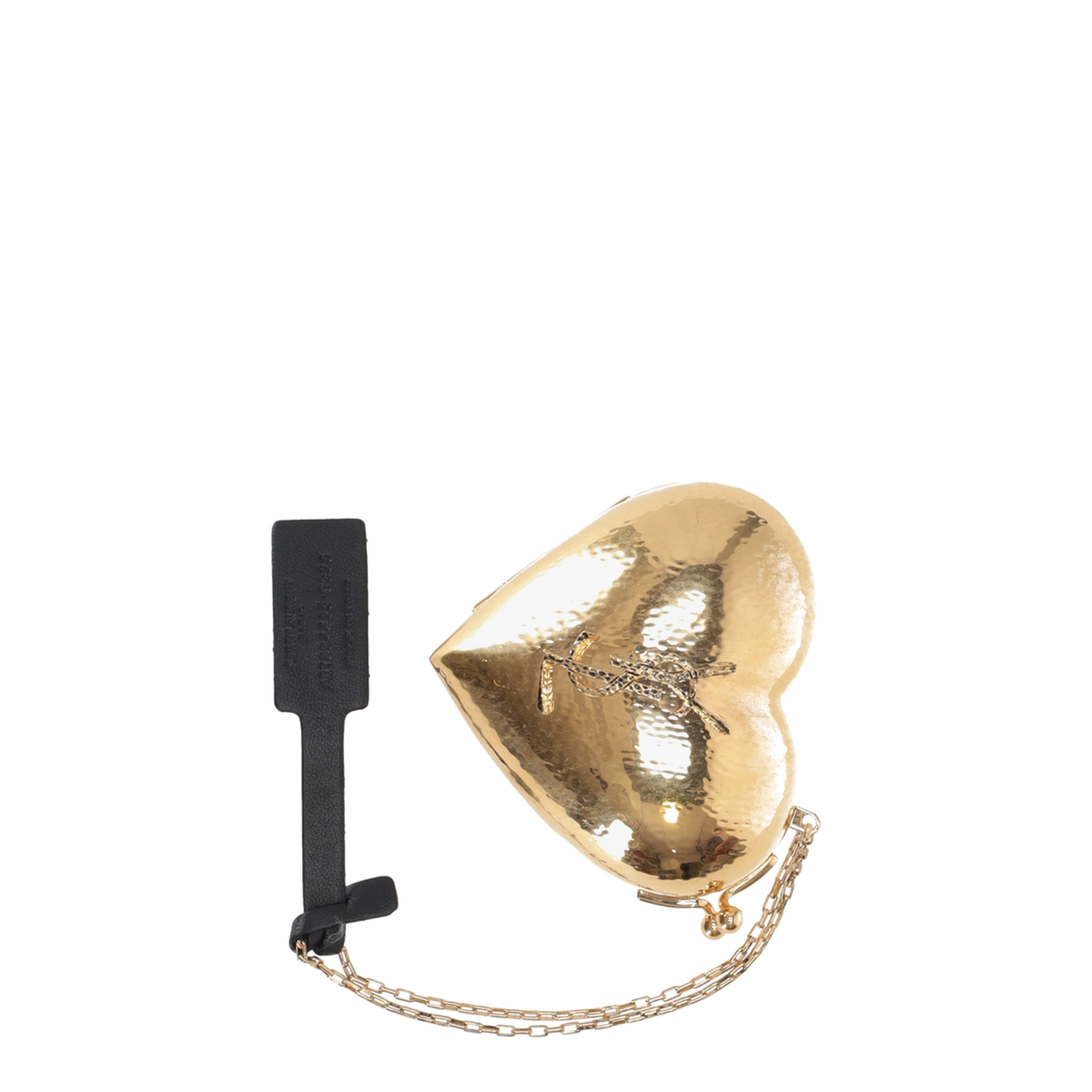 Evening Mini Heart Minaudière in Brass