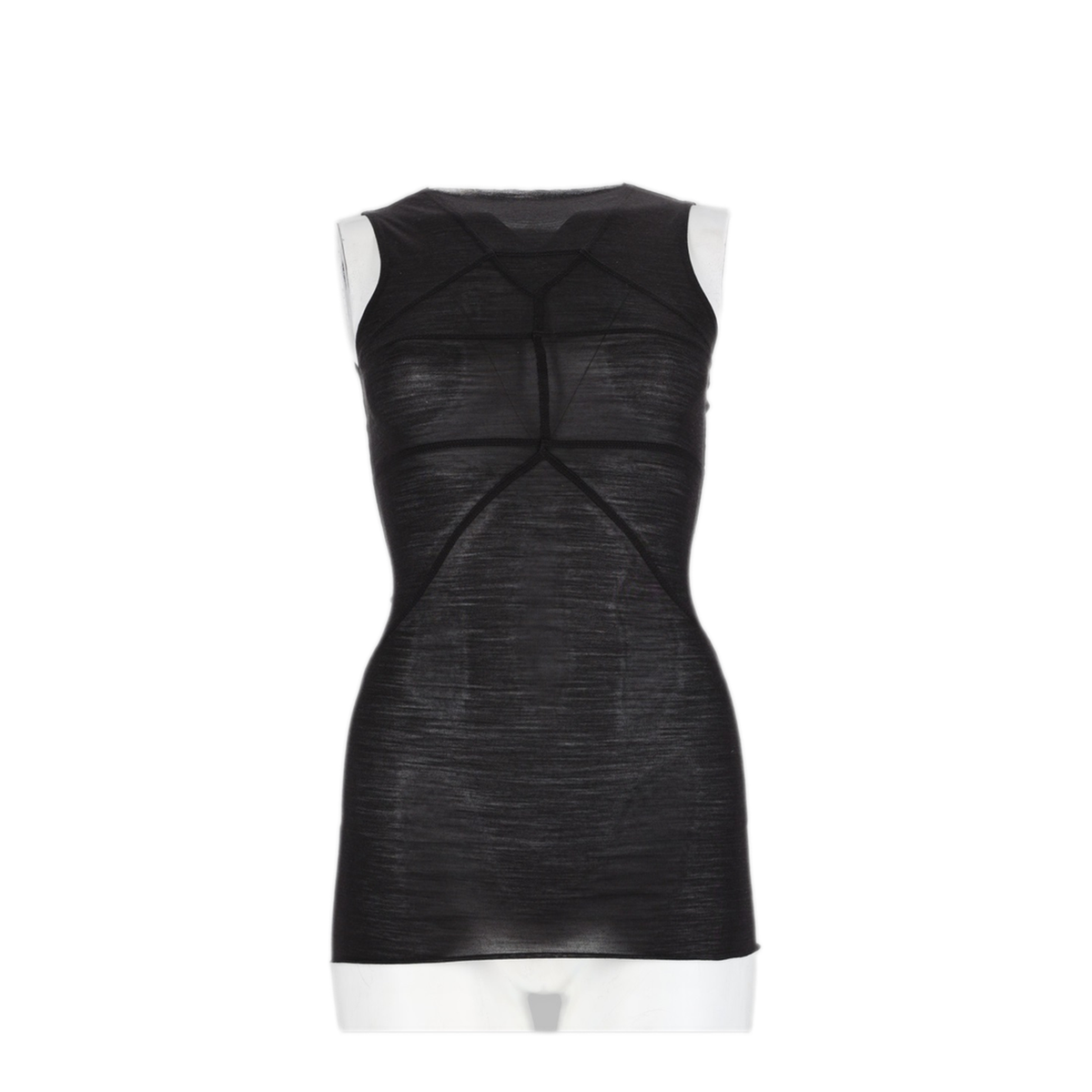 Black Wool Silk Top