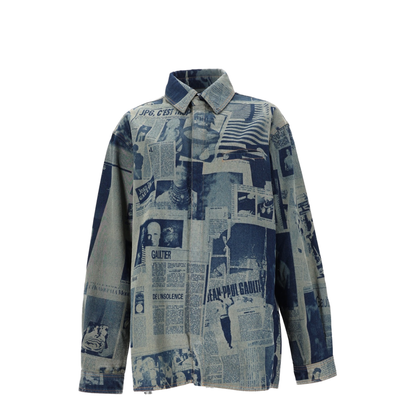 Shirt with Newspaper Print