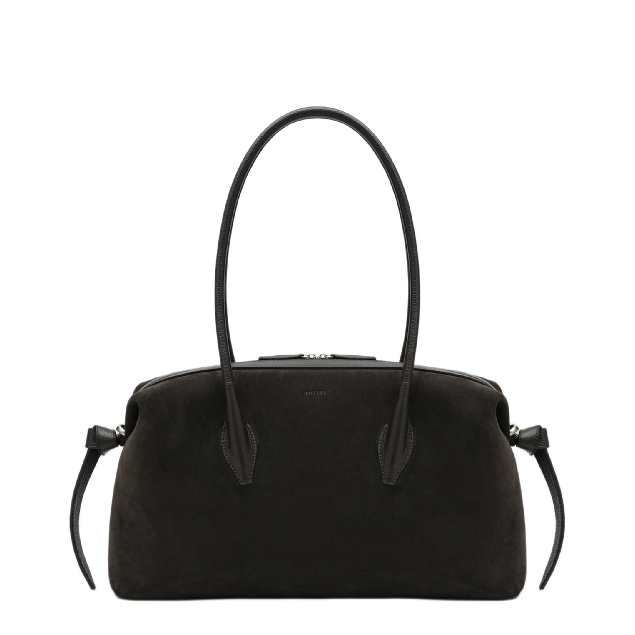 MAYFEYR - Yuzefi - Brioche Duffle Bag In Ganache Coloured Suede - BRIOCHEDUFFLESUEGA