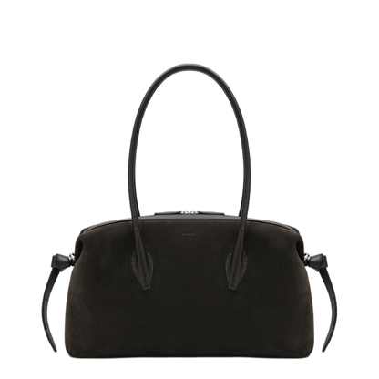 MAYFEYR - Yuzefi - Brioche Duffle Bag In Ganache Coloured Suede - BRIOCHEDUFFLESUEGA