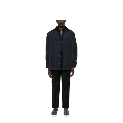 Nylon Shirt Jacket with Patch Pocket