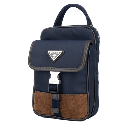Two-Tone Nylon and Suede Phone Case