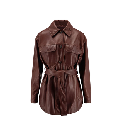 Leather Jacket with Belt