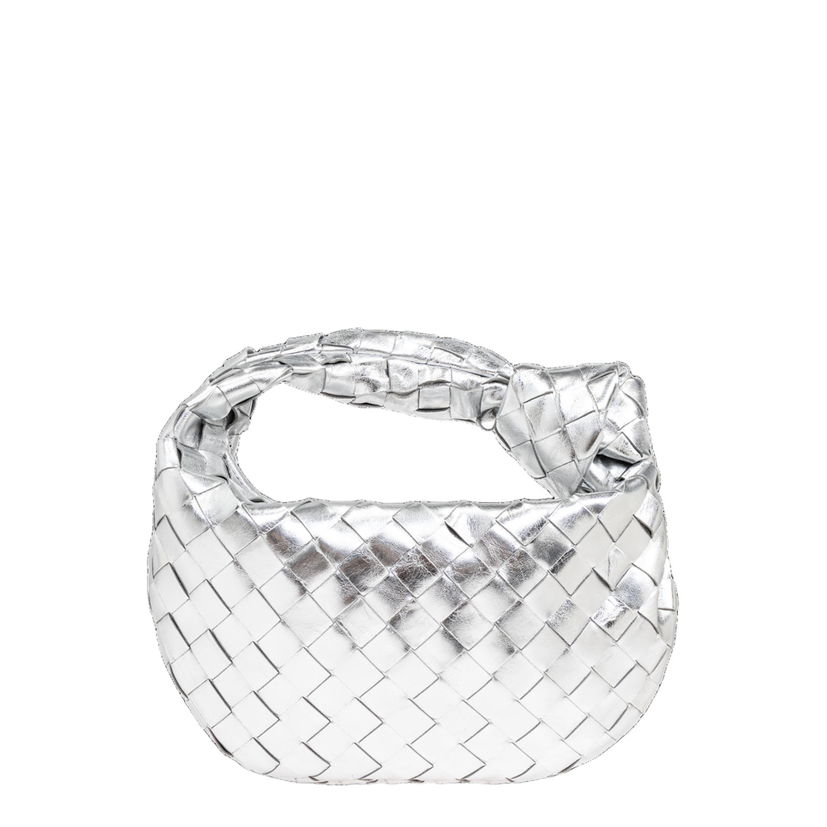 Silver Nappa Leather Mini Jodie Handbag