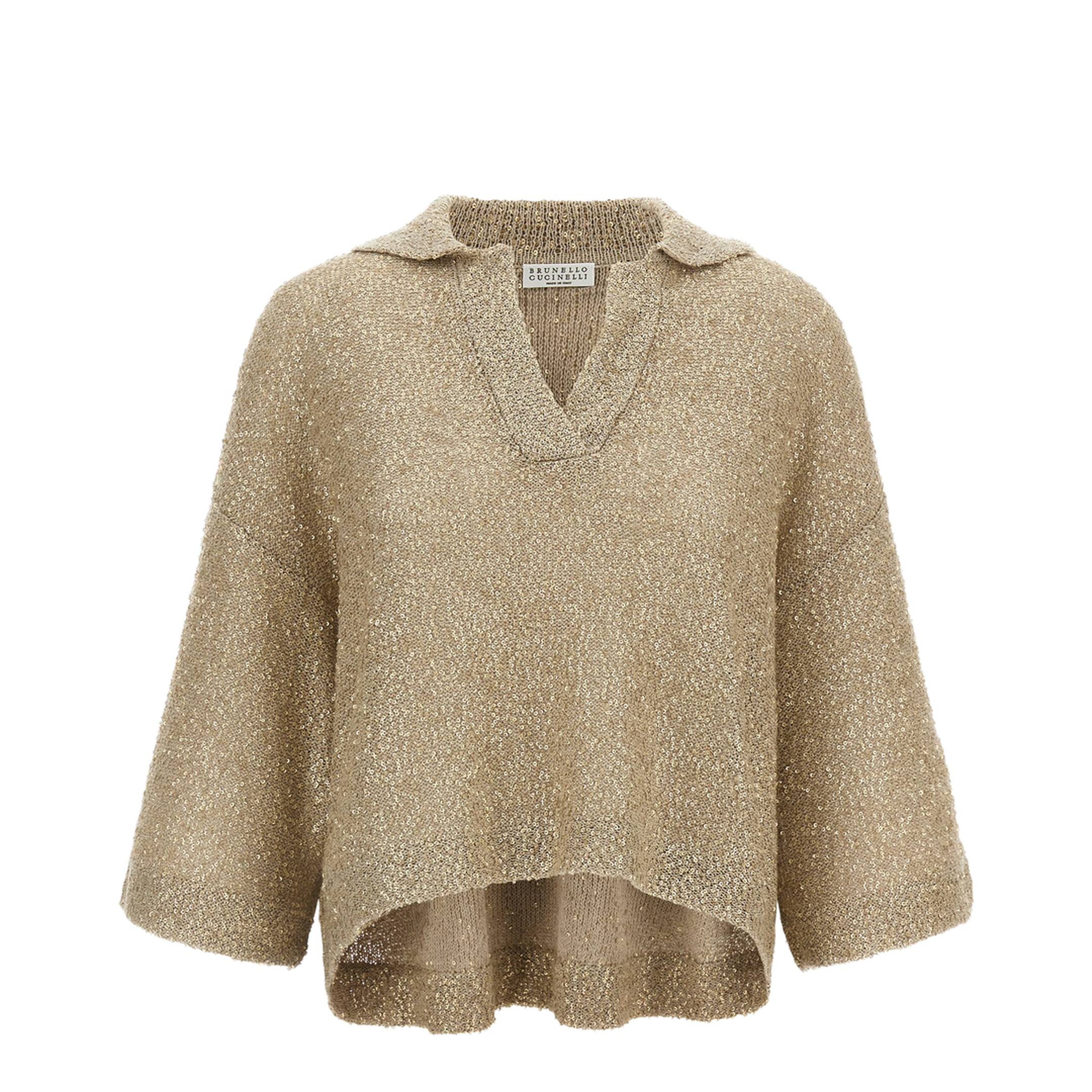 Shearling Knit Polo Shirt