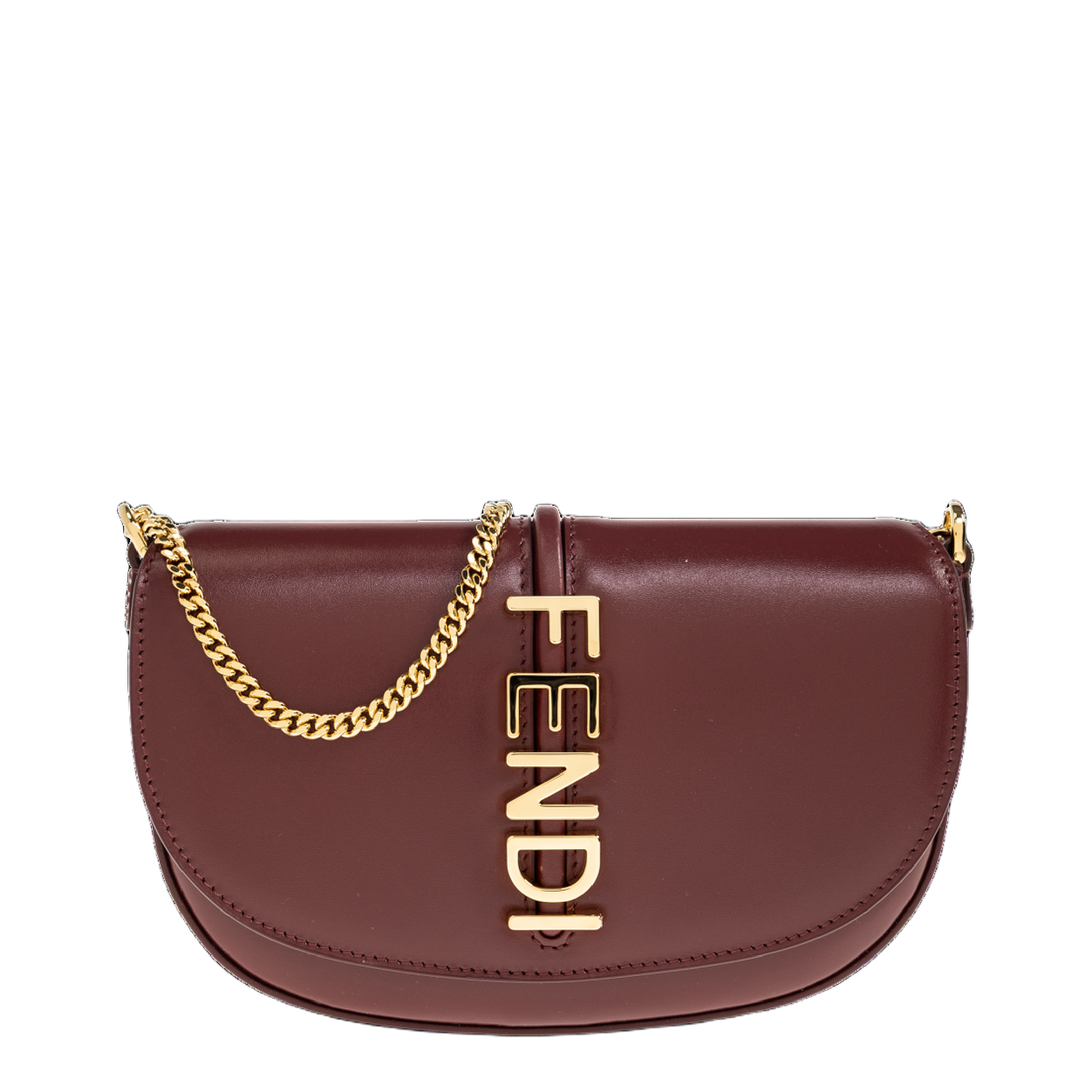 Wallet on Chain Leather Red