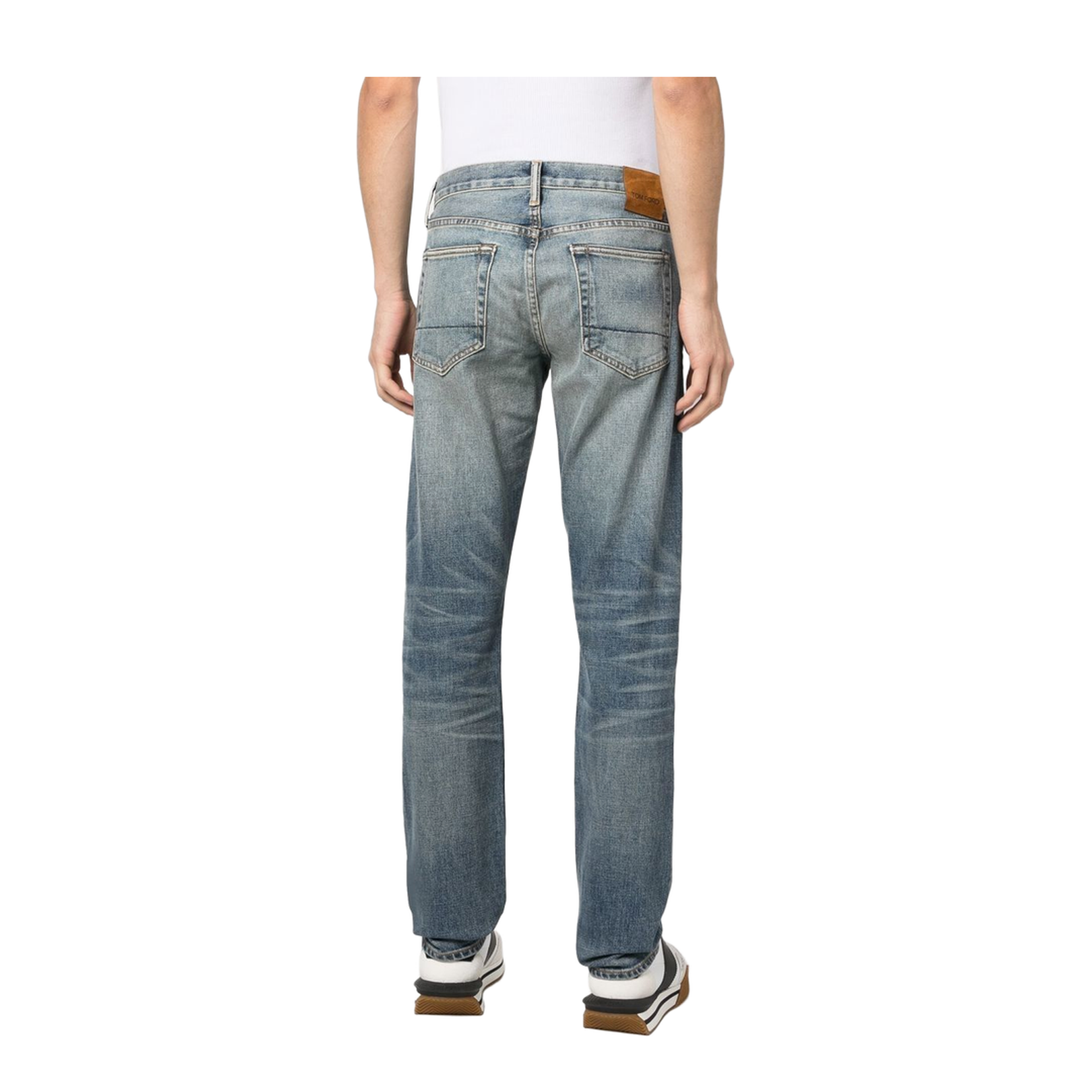 Light Blue Cotton Blend Jeans