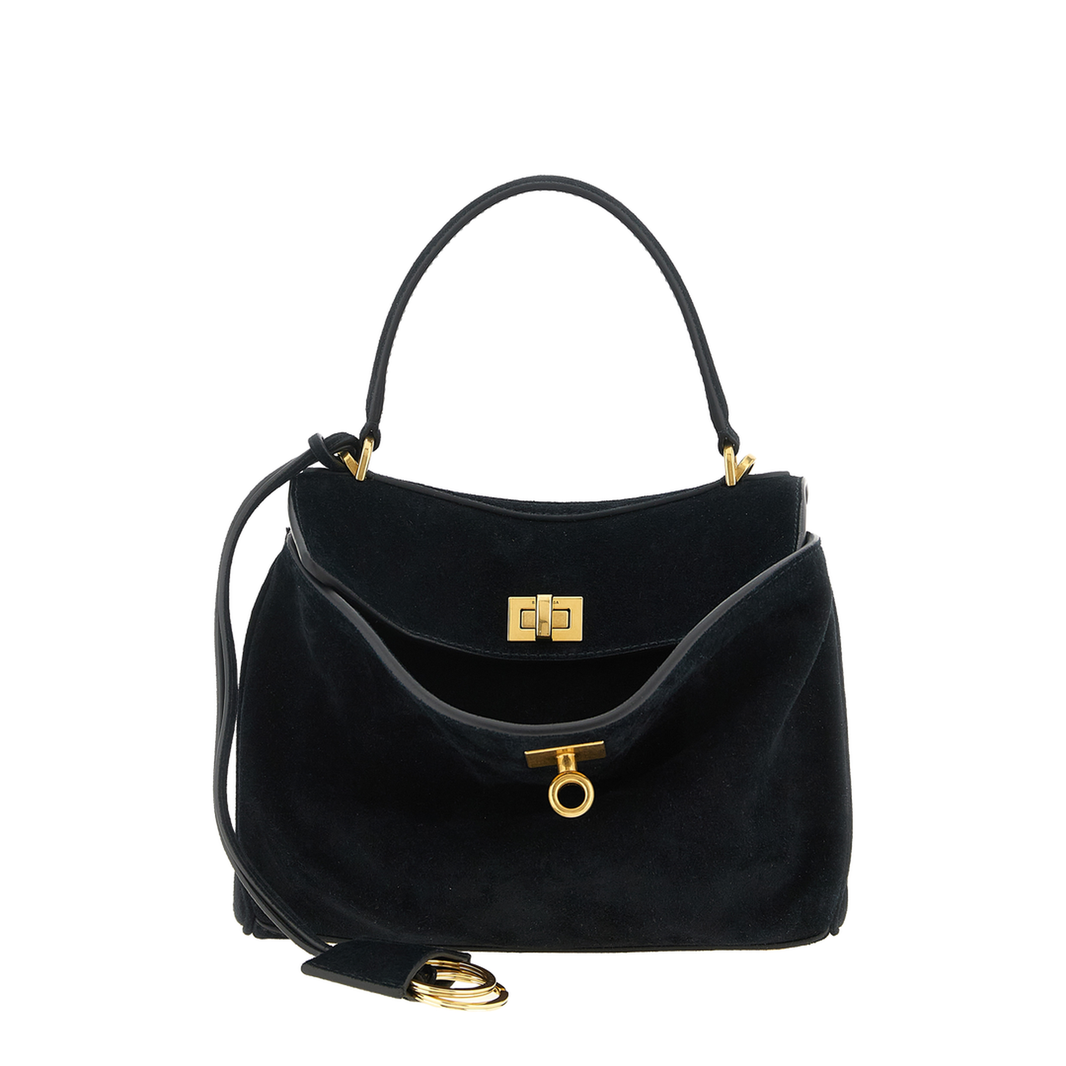 MAYFEYR - Balenciaga - Black Suede Mini Rodeo Handbag - 8437122ACKO1000