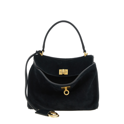 MAYFEYR - Balenciaga - Black Suede Mini Rodeo Handbag - 8437122ACKO1000