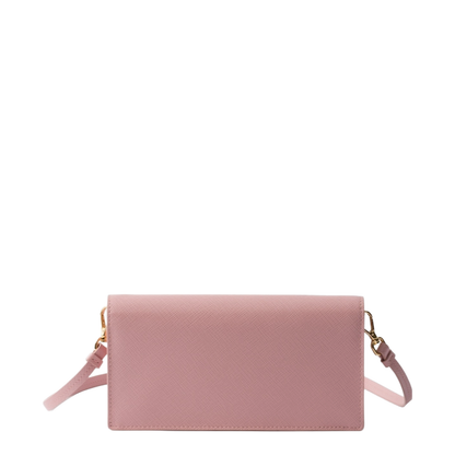Pink Leather Clutch
