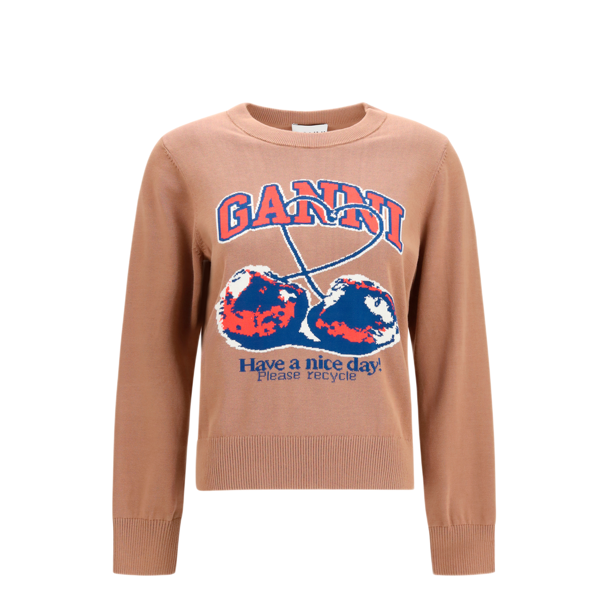 MAYFEYR - Ganni - Cherry Print Cotton Sweater - A1150014118