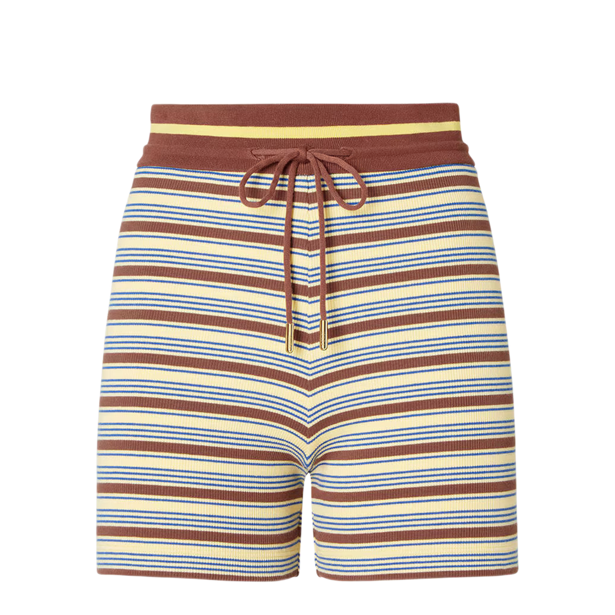 Multicolor Striped Cotton Knit Shorts