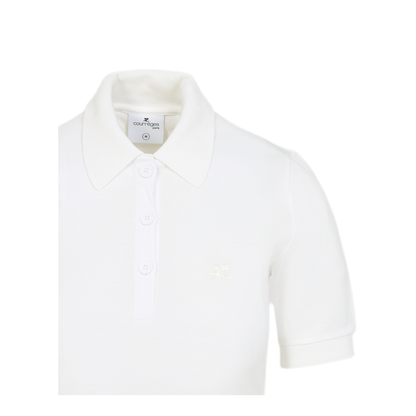 MAYFEYR - Courreges - Natural White Cotton Piqu Polo Dress - 125JRO554JS01930079