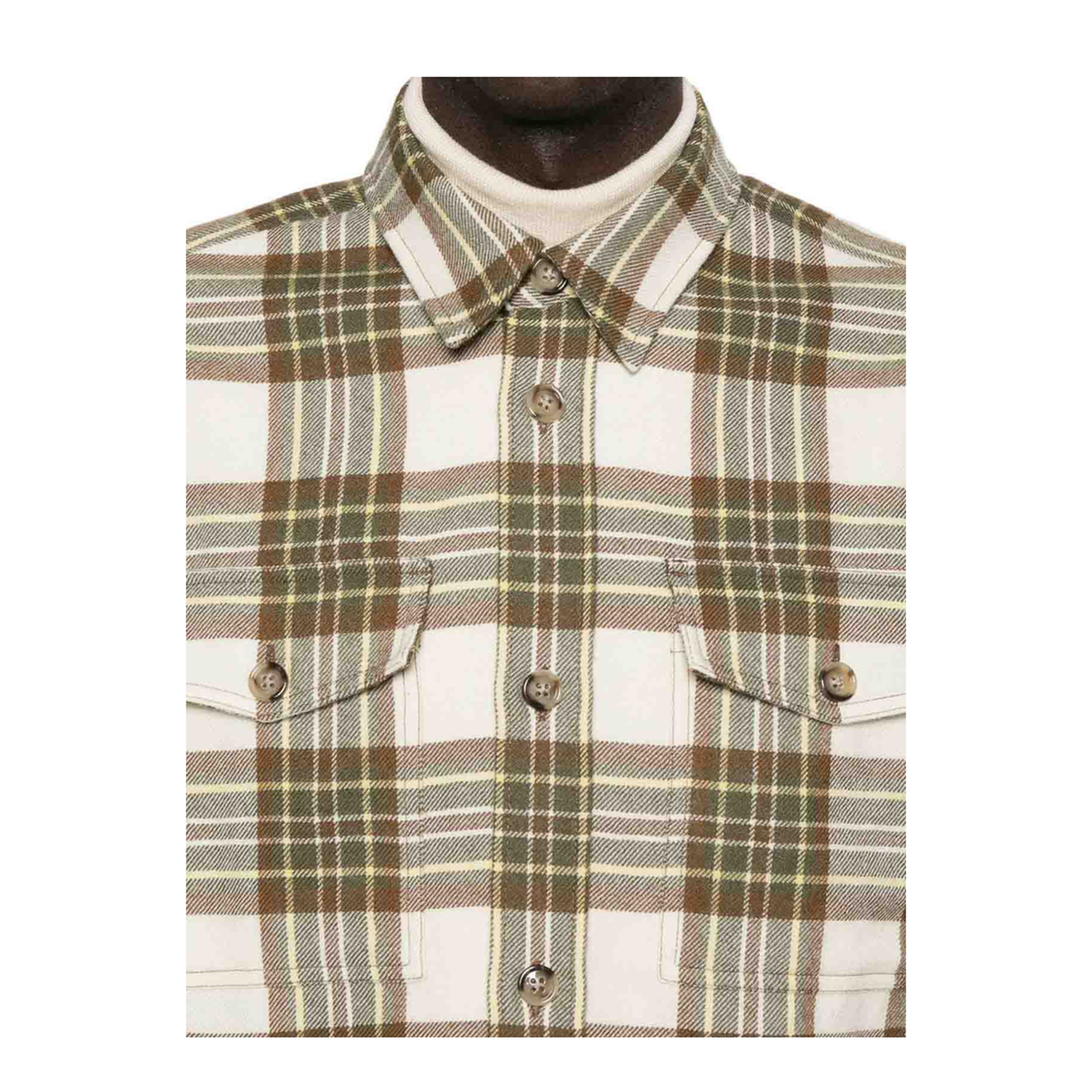 Wool Checked Overshirt