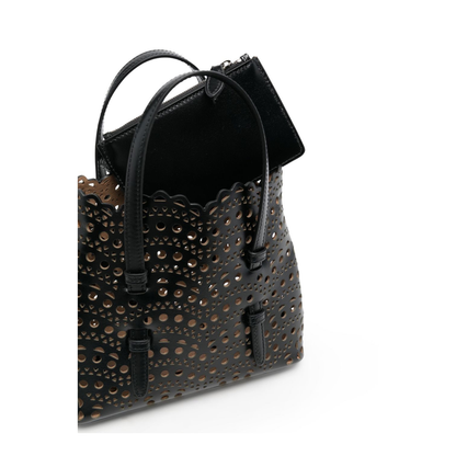 Mina 20 Small Calfskin Tote Bag - Noir