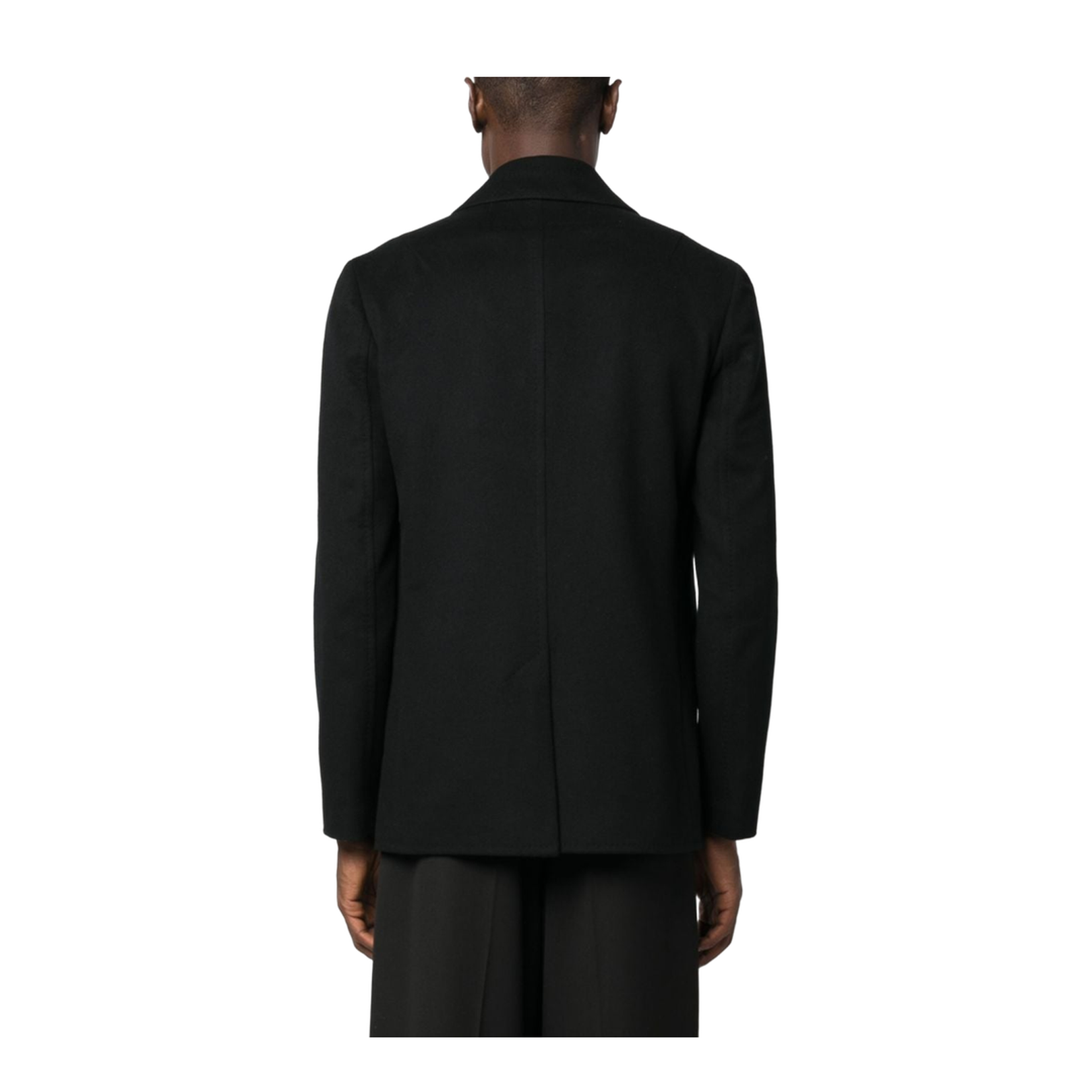 Notched-Lapel Double-Breasted Blazer