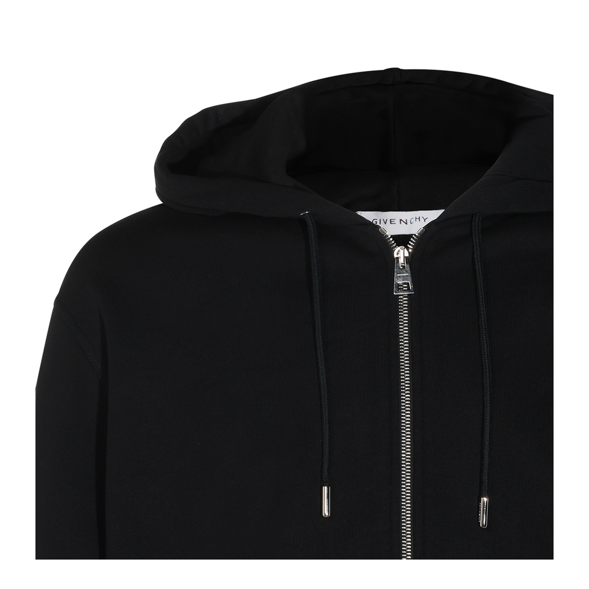 Hooded Cotton Sweatshirt In Black