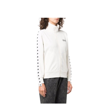 MAYFEYR - Golden Goose - Zipped Sweatshirt With Grosgrain Strip And Stars - GWP00875P00052081347