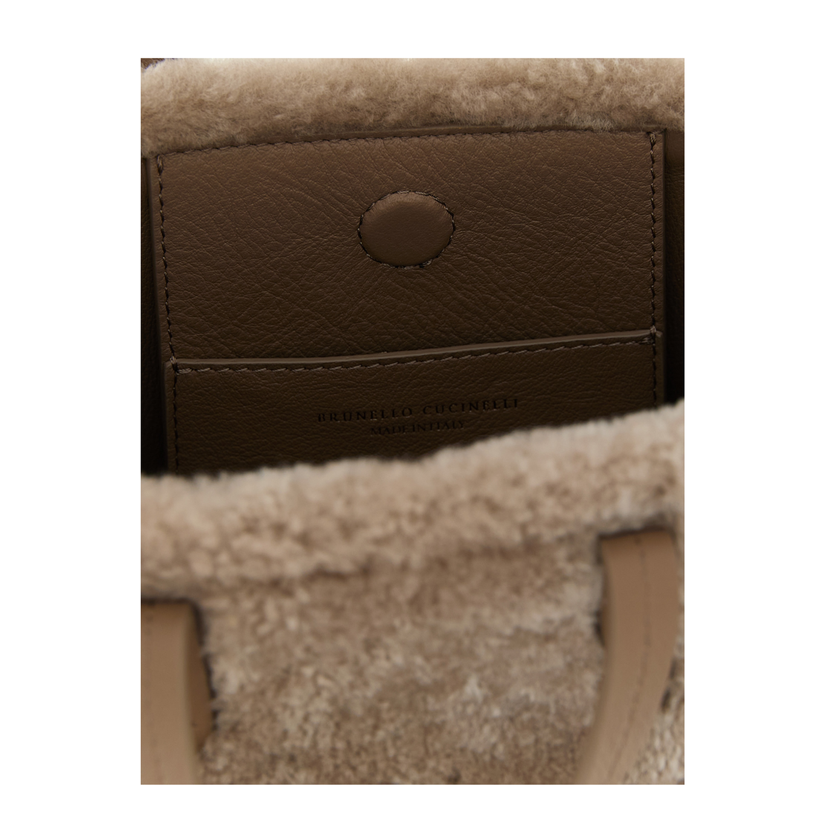 Curly Shearling Mini Handbag