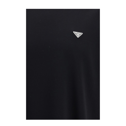 MAYFEYR - Prada - Cotton T-Shirt With Triangle Logo - UJN954SOOO240