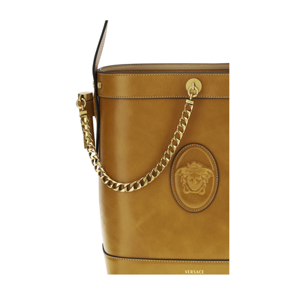 MAYFEYR - Versace - Small Leather Pivot Bucket Bag - 10234601A17453