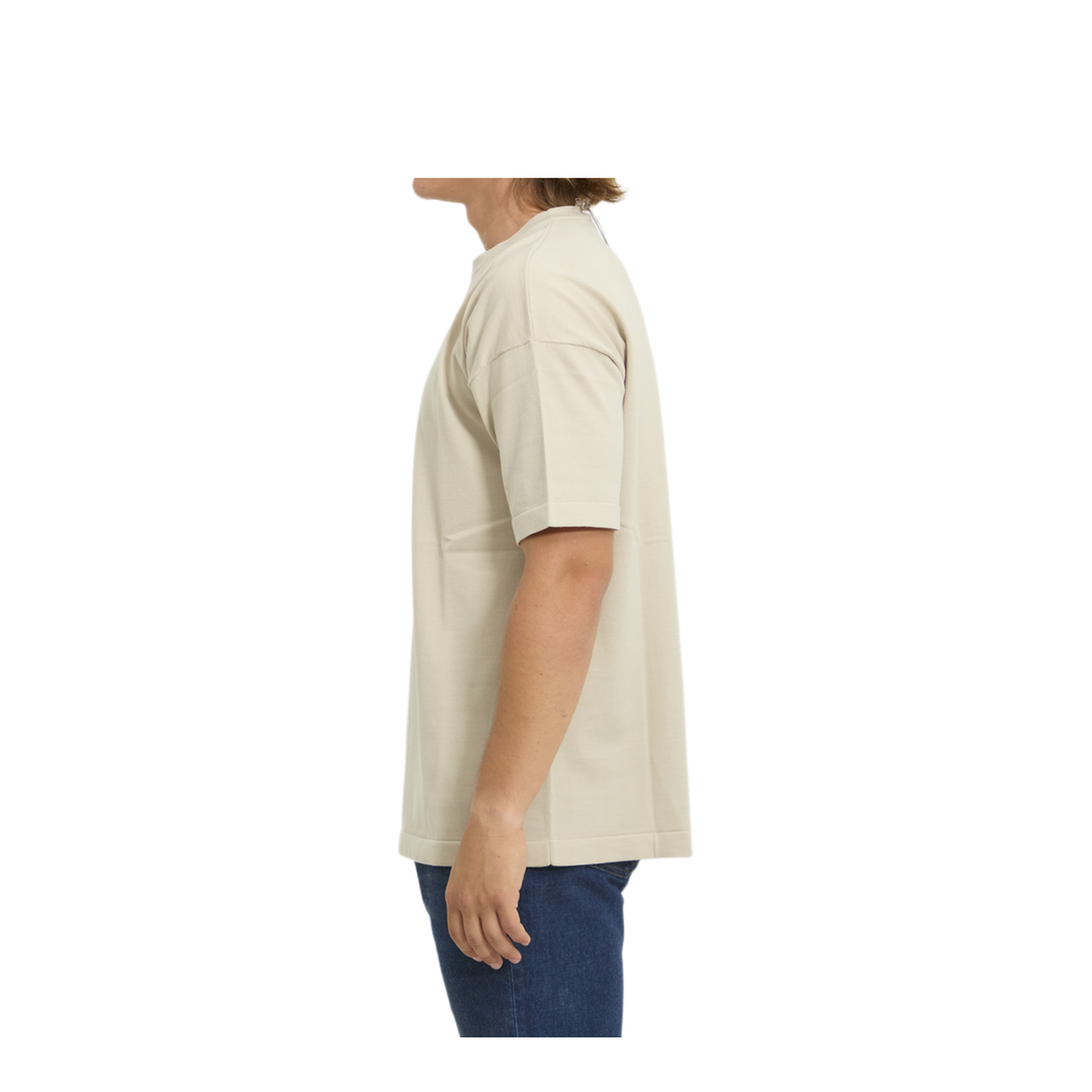 MAYFEYR - Dior - Beige Cotton Jersey T Shirt With Signature - 693M604A7031180