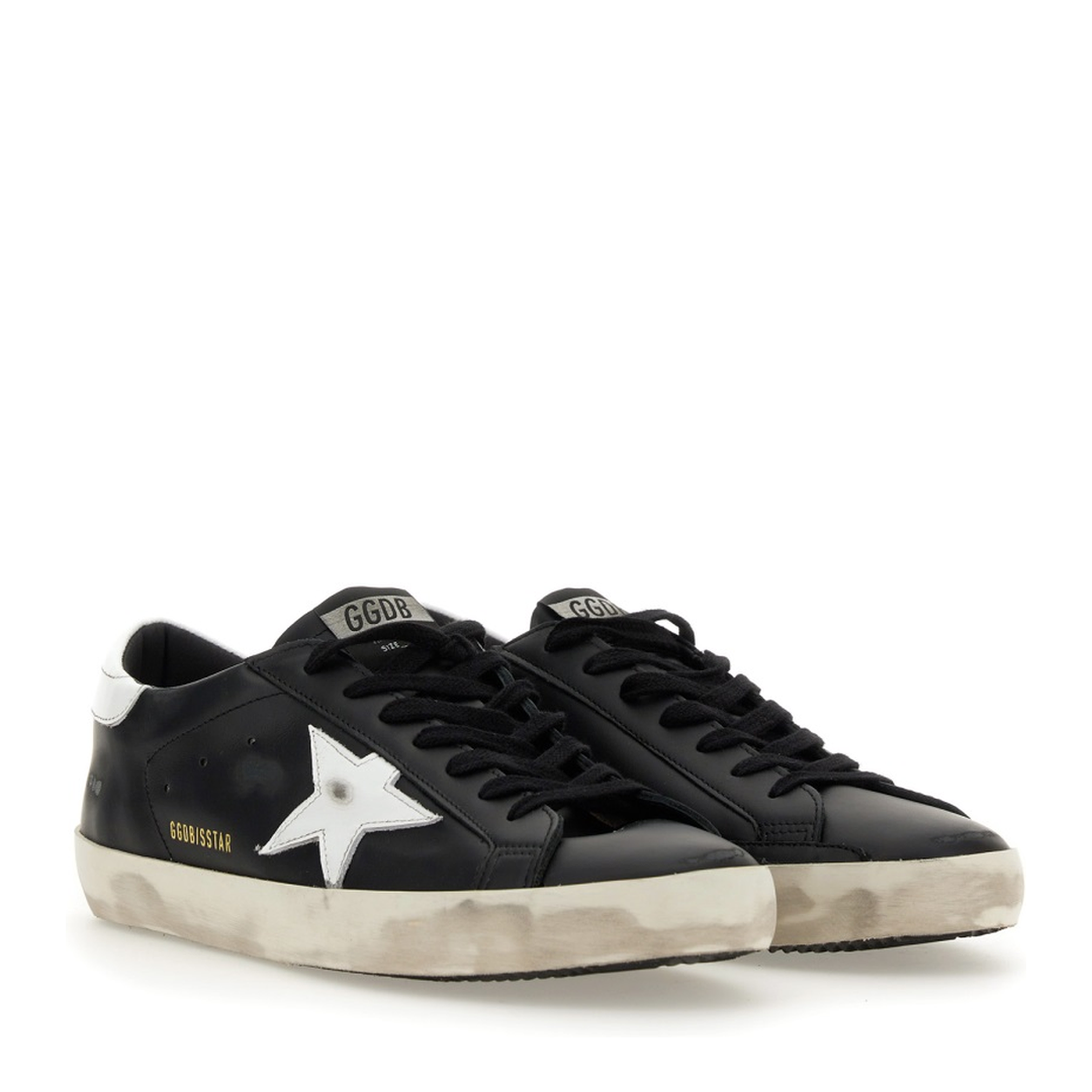 Super-Star Black White Leather