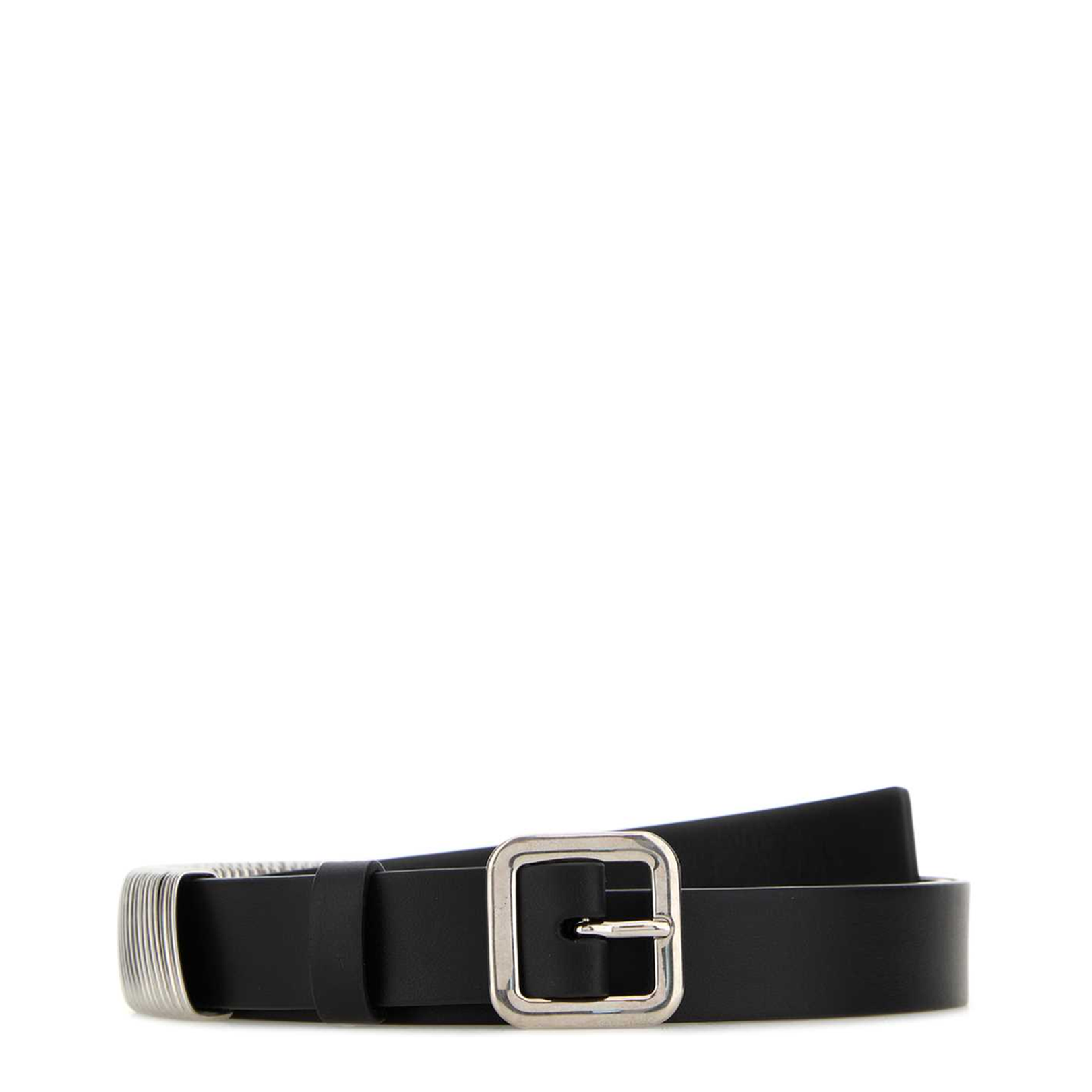 Black leather belt