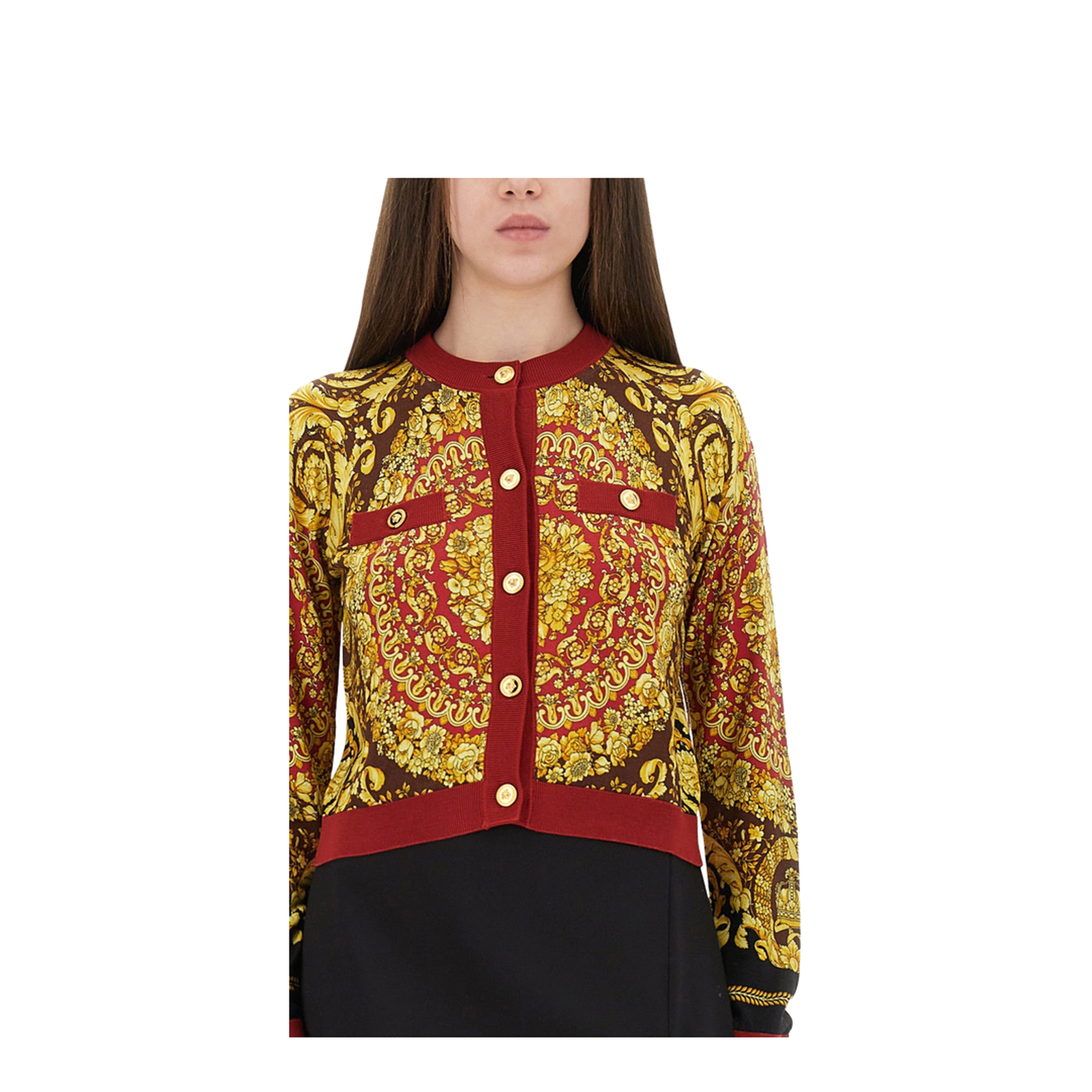 Baroque Silk Knit Cardigan