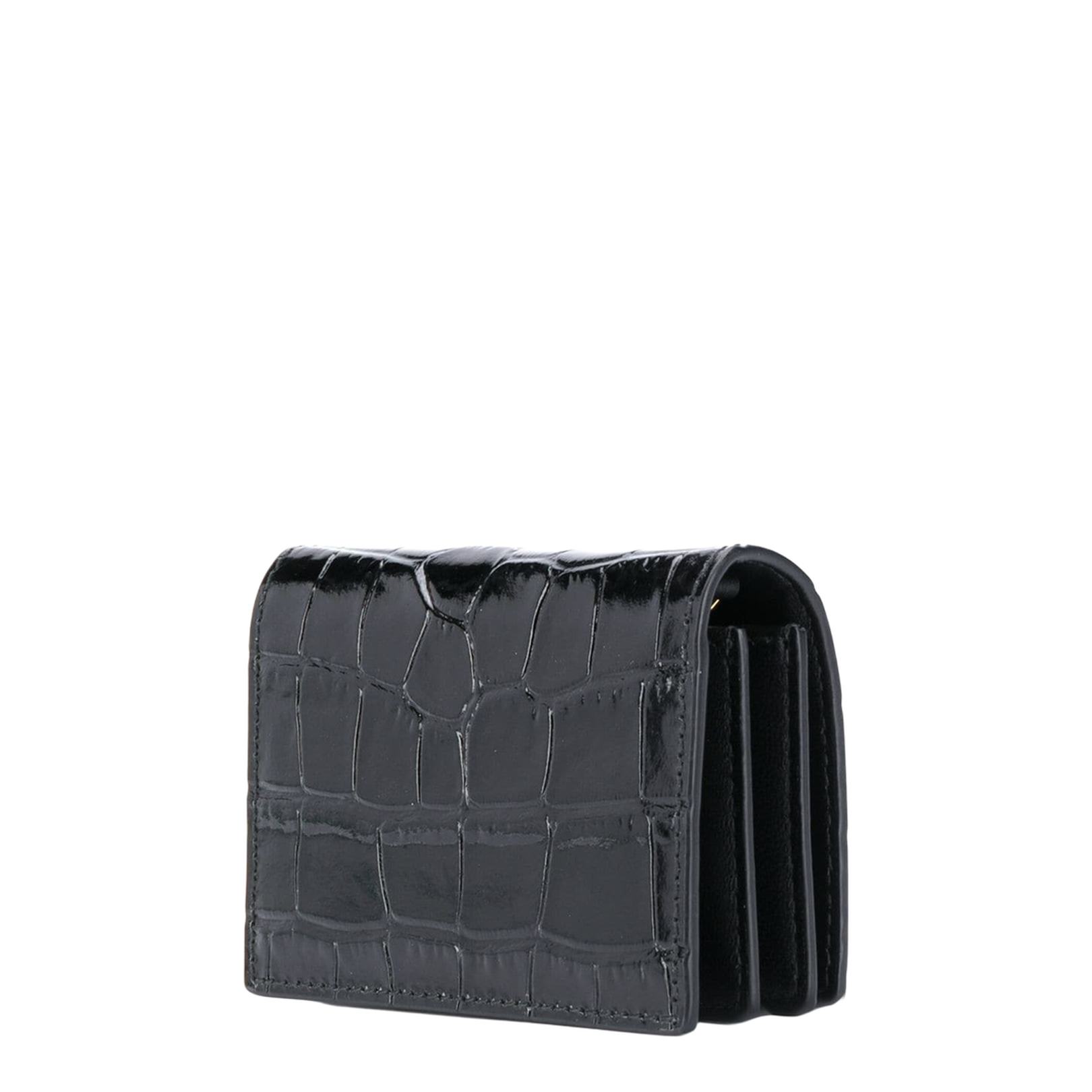 Crocodile Print Leather Wallet
