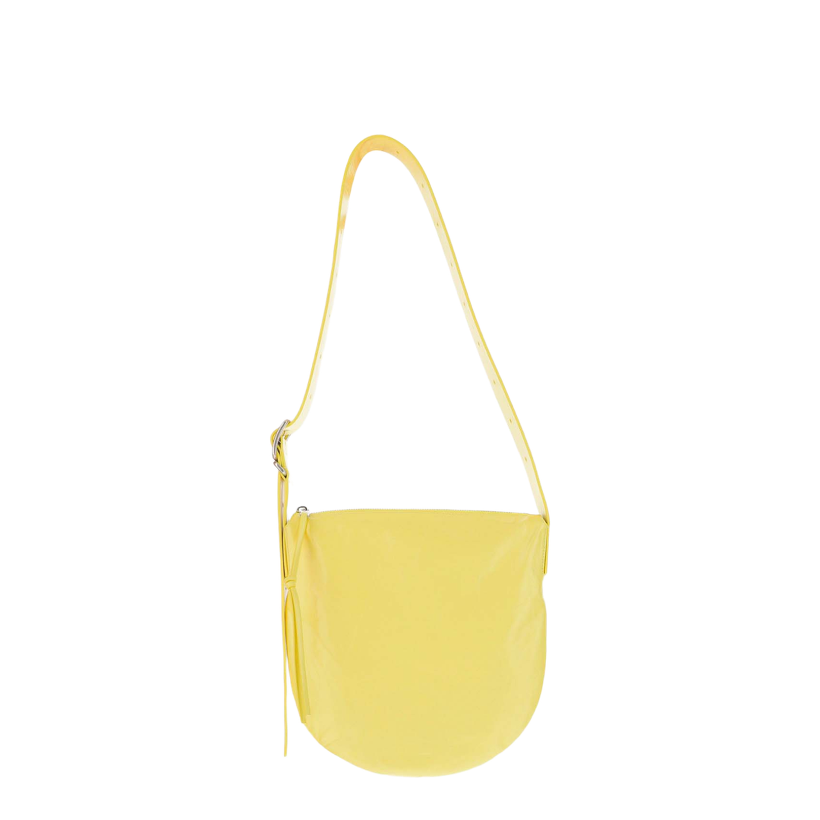 Crinkled Leather Small Shoulder Bag