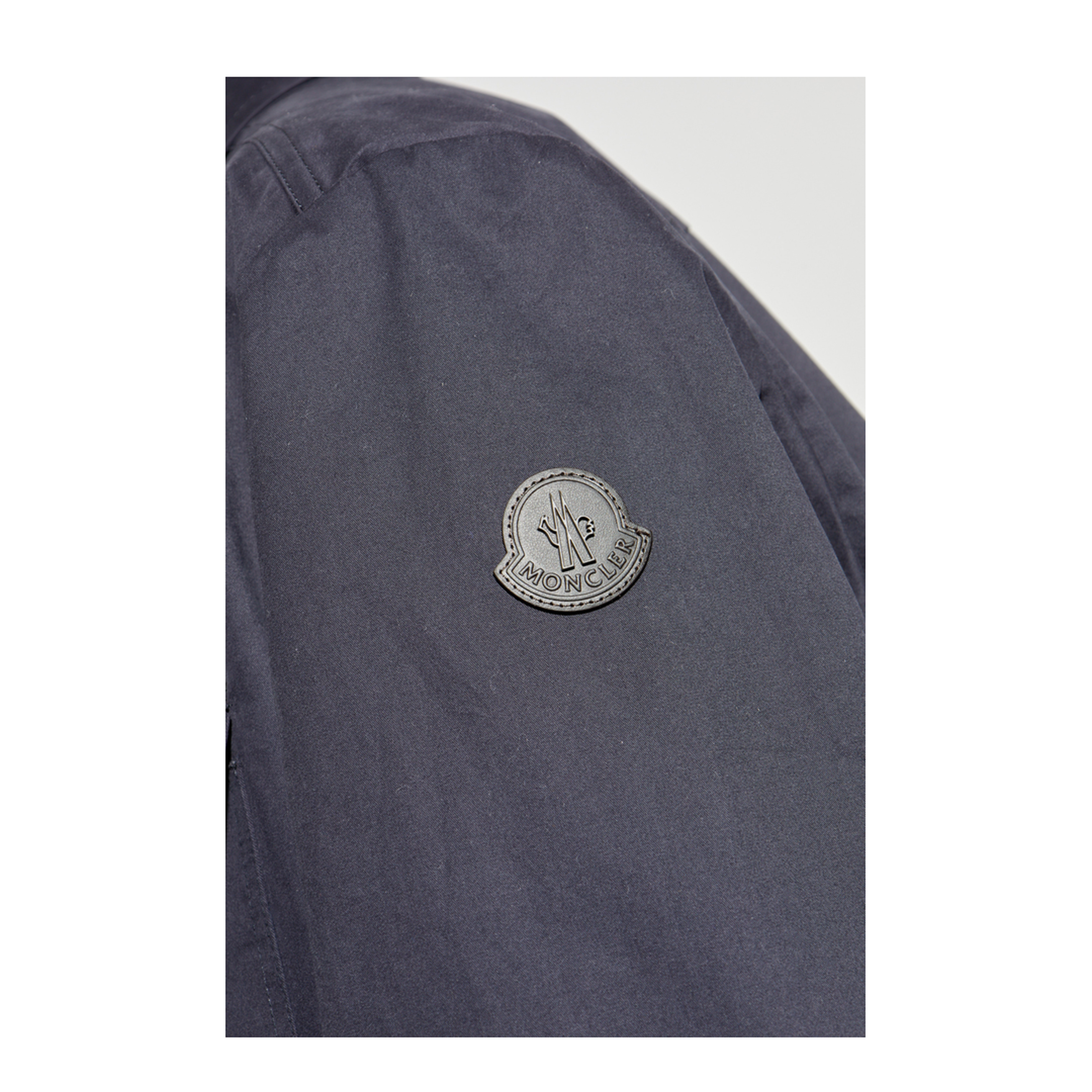 Navy Blue Cotton Gabardine Long Sleeve Shirt