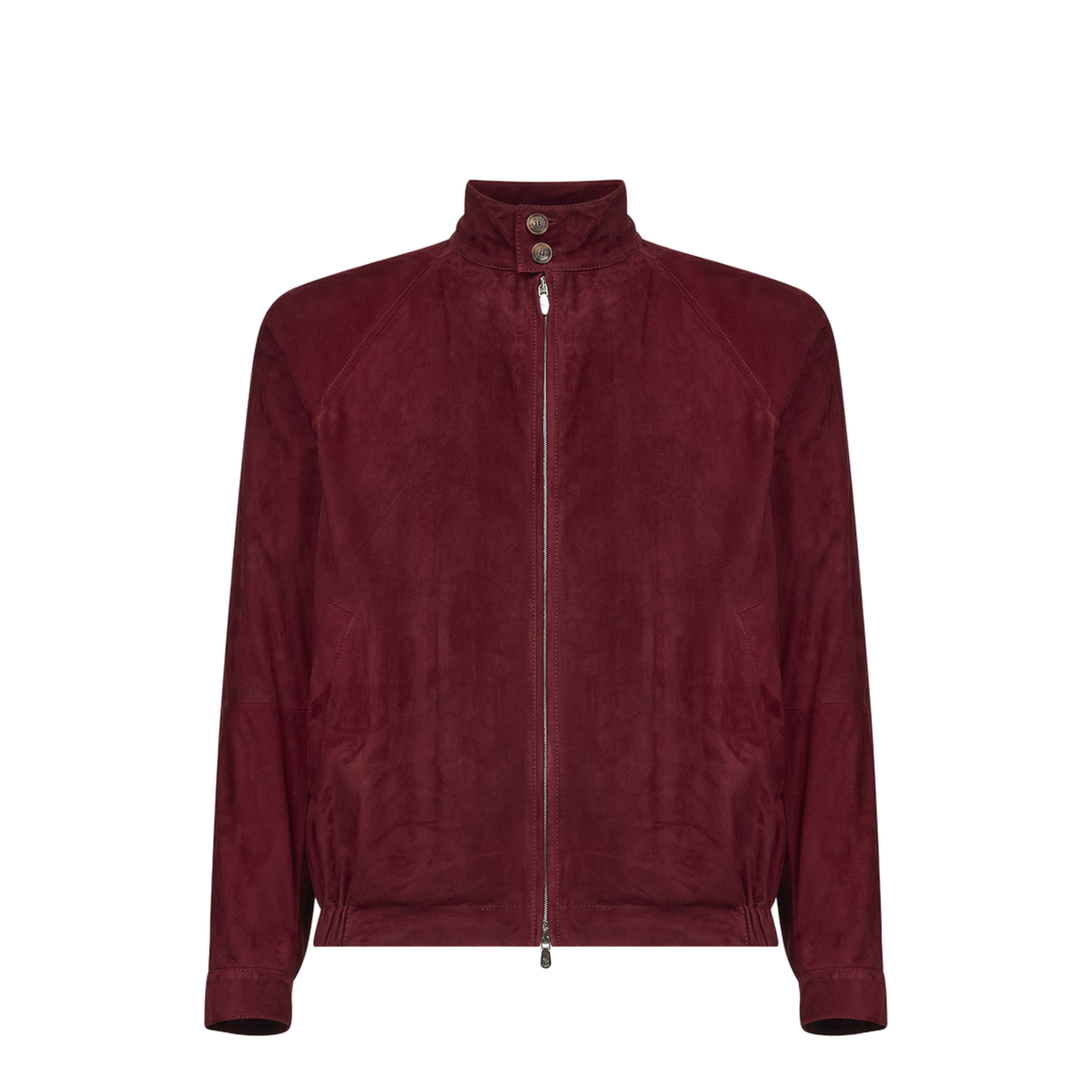 Stand-Collar Suede Jacket