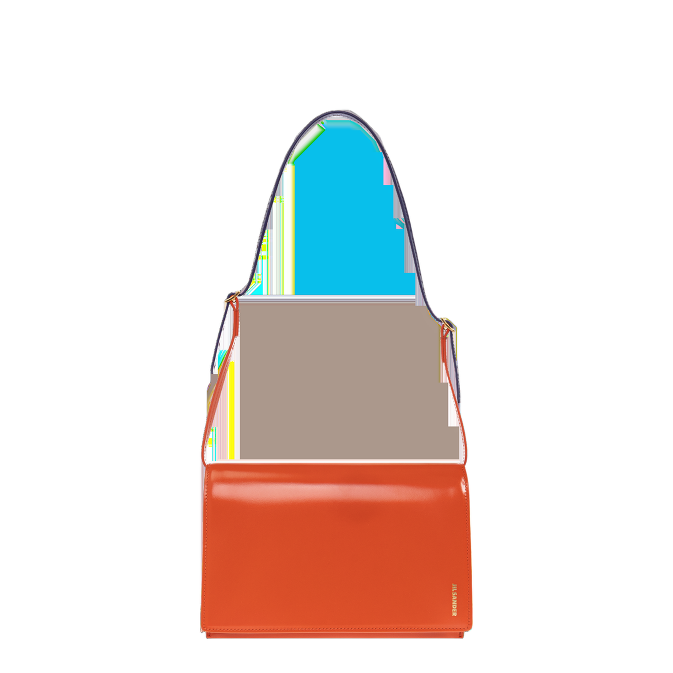 File Small Calfskin Shoulder Bag - Paprika