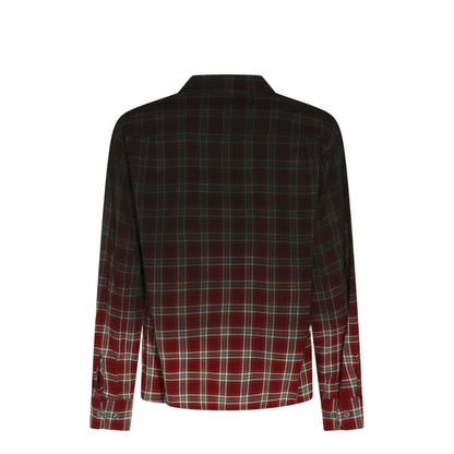 Red Gradient Check Shirt