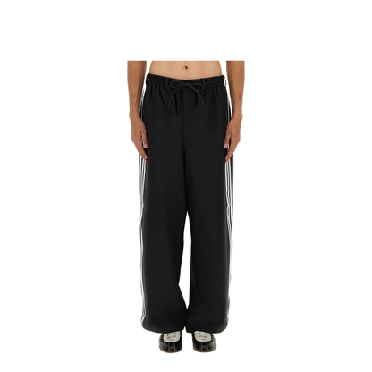 Black Drawstring Fastening Wide Leg Trousers