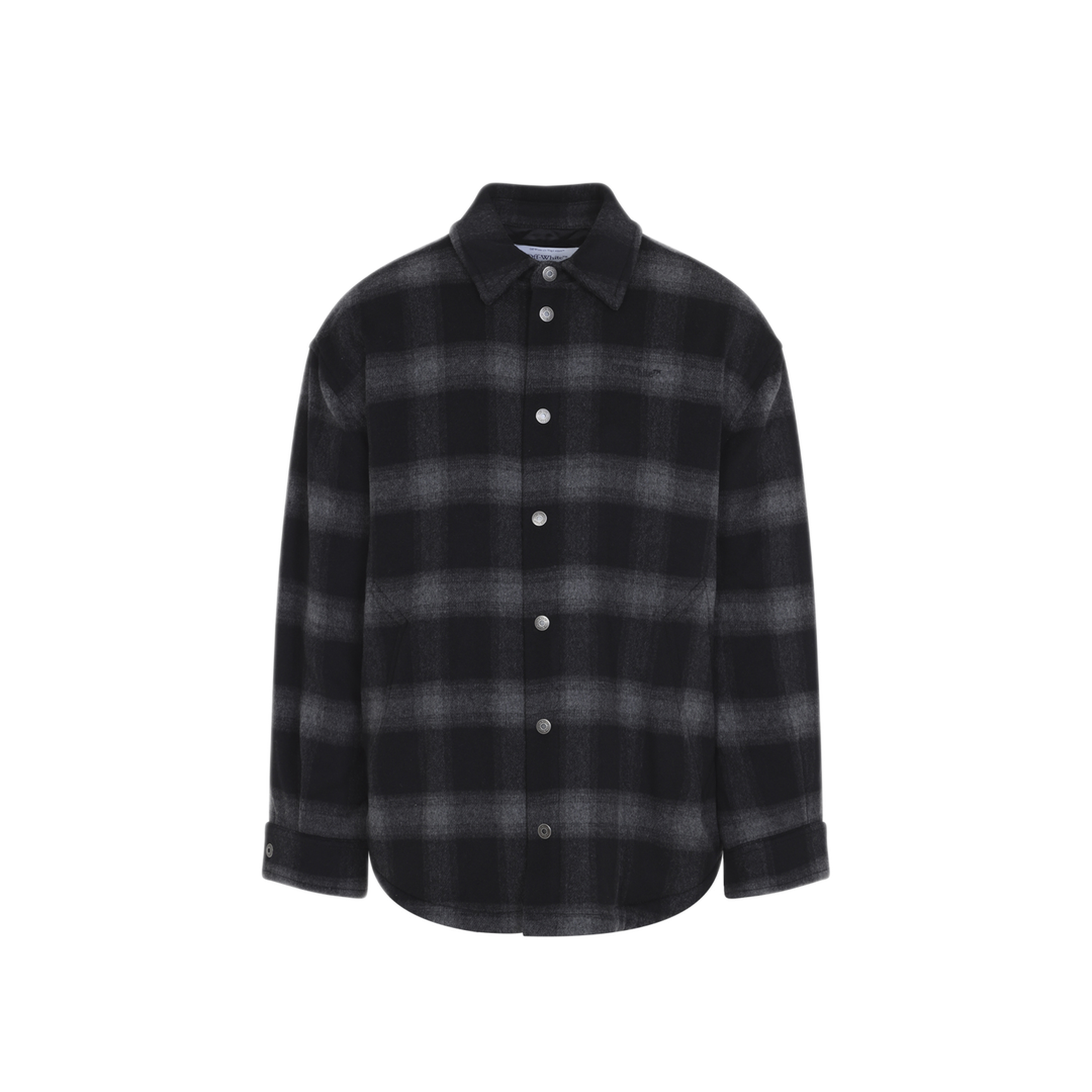 MAYFEYR - Off-White - Flannel Wool Overshirt Padded Coat - 44MER09TF26F001001BLACK