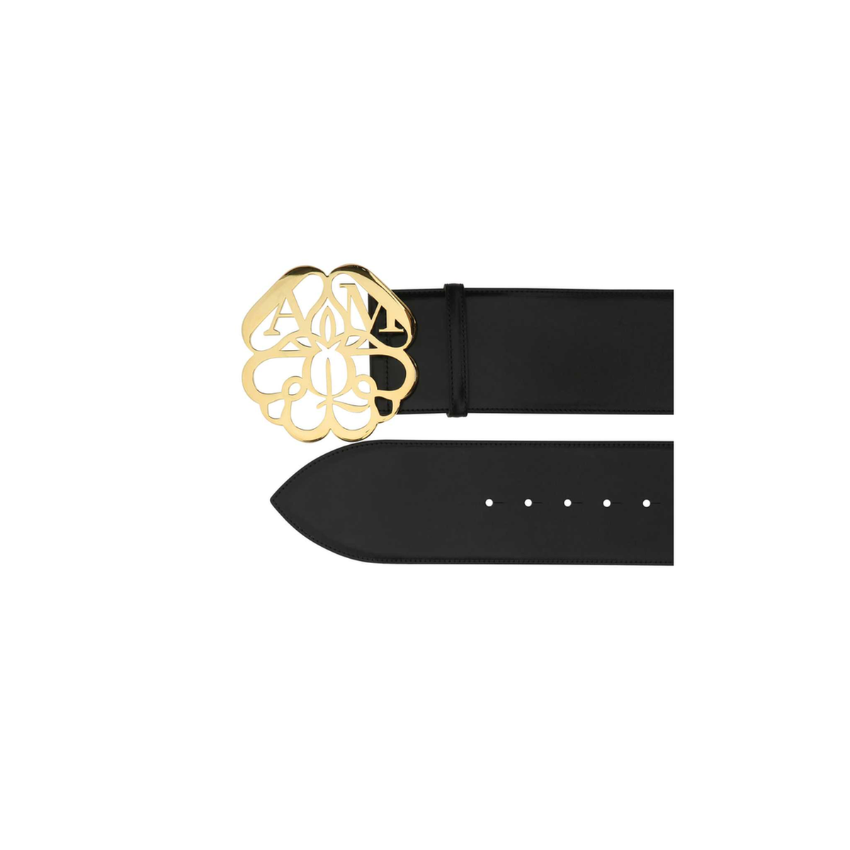 MAYFEYR - Alexander Mcqueen - Black Leather Belt - 7334111BRCD1000