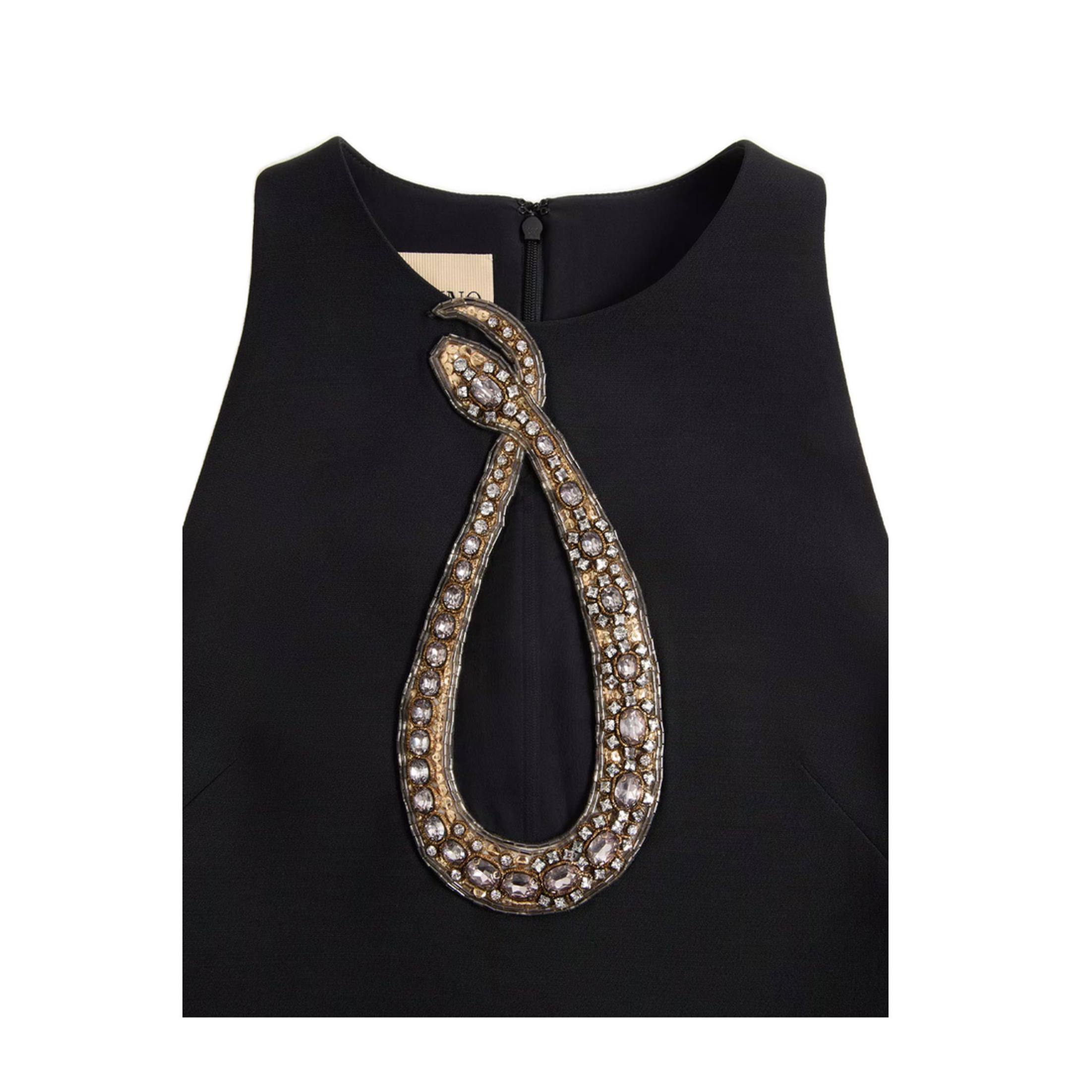 MAYFEYR - Valentino - Rhinestone Snake Embroidery Crepe Couture Short Dress - BVAKD51CF