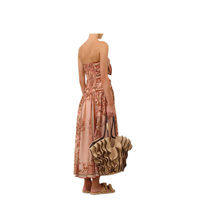 Aster Scarf Print Midi Dress
