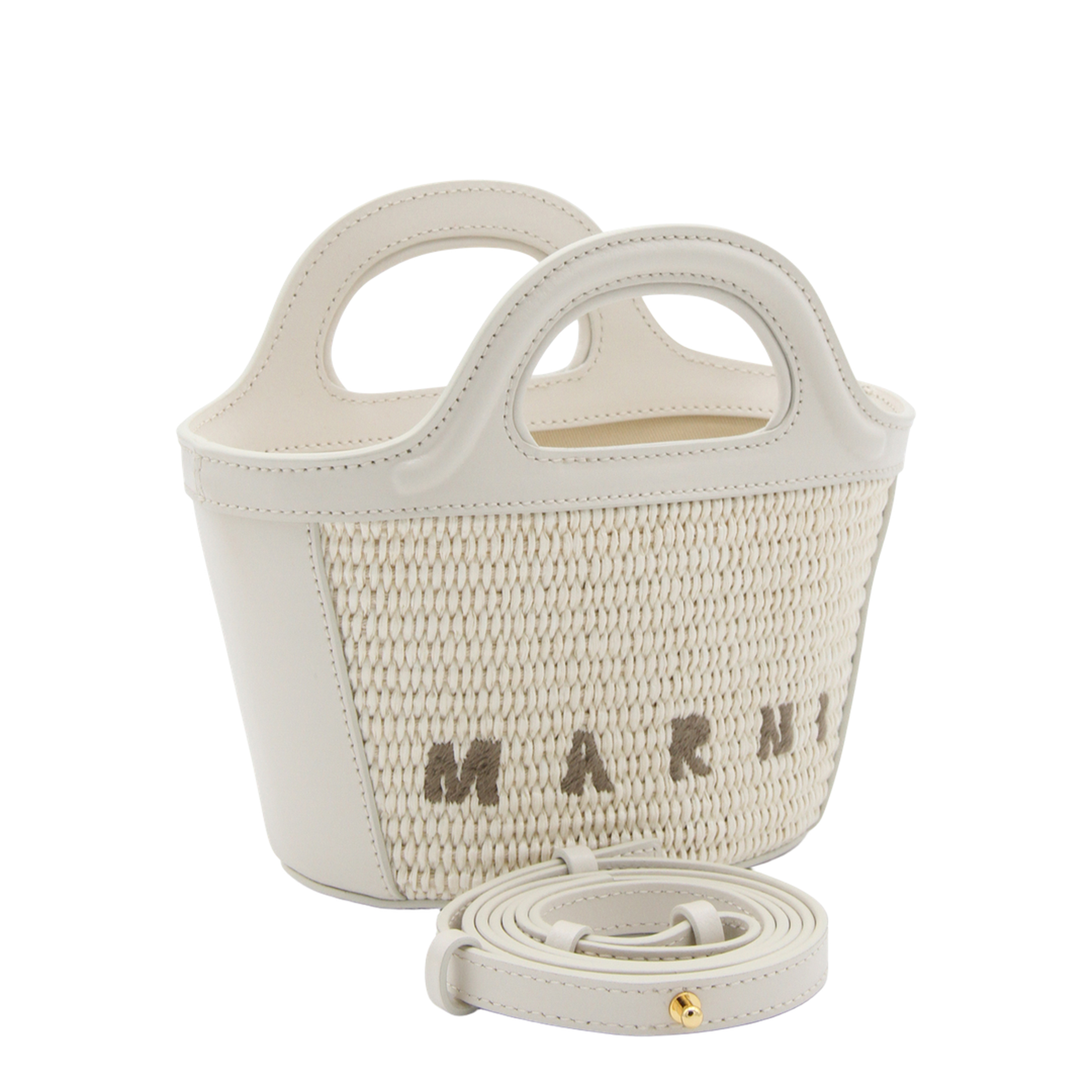 Tropicalia Micro Raffia-Effect Handbag - Shell (Ivory/Off-white)