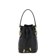 Mon Tresor Mini Leather Bucket Bag - Black
