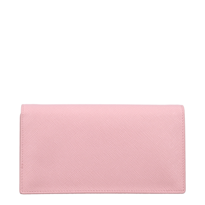 Pink Leather Clutch