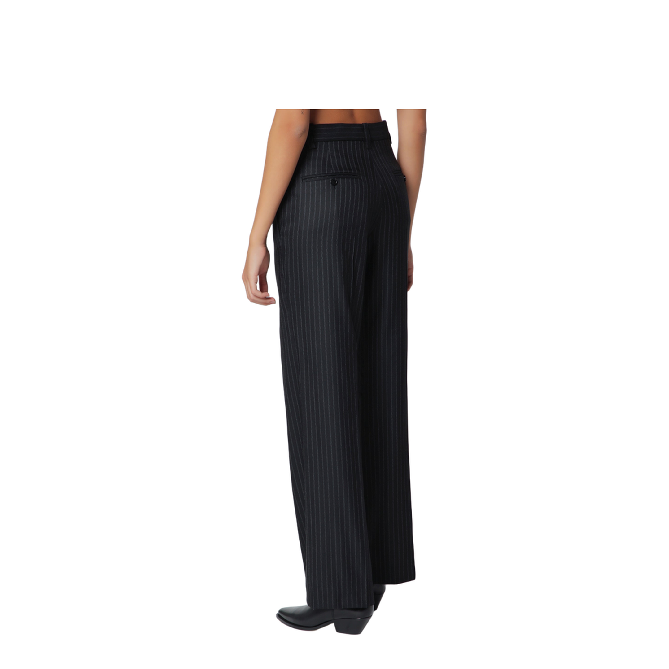 MAYFEYR - Isabel Marant - Black Pinstripe Wool-Blend Trousers - PA0643FAD3F01I01BK